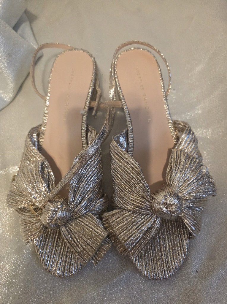 Loeffler Randall Dahlia Ankle Strap Knotted Sandal In Bronze Gold Size 8.5